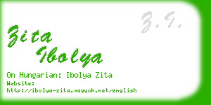 zita ibolya business card